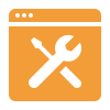 Ícono de Mantenimiento y Soporte Técnico Web